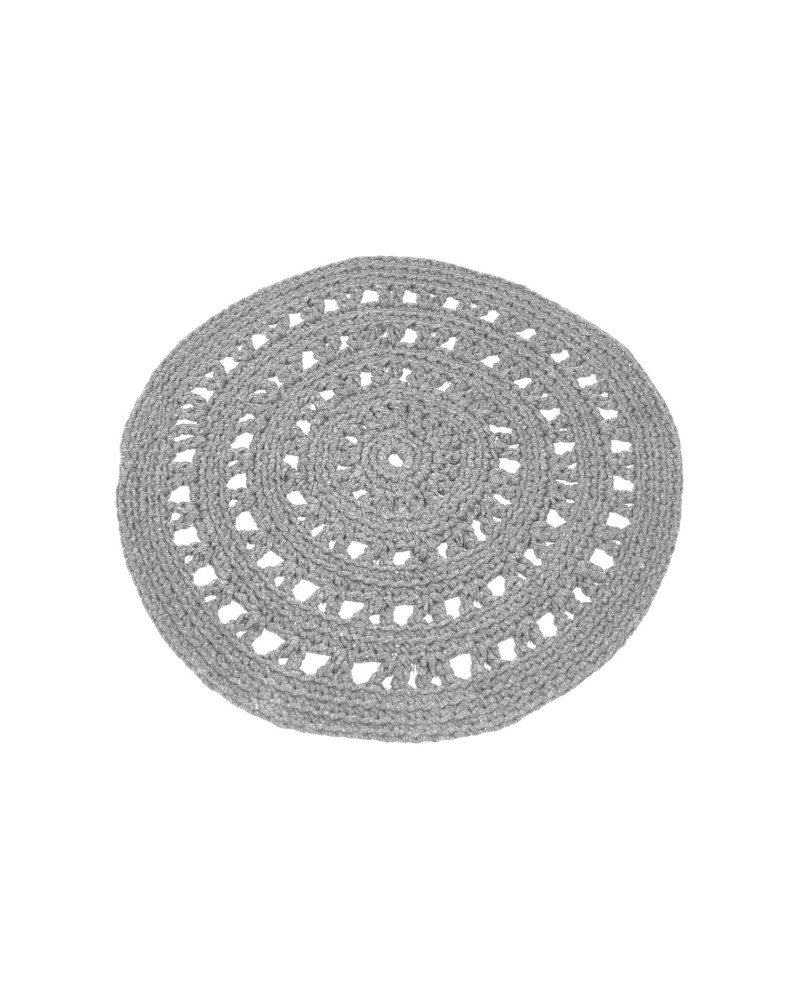 Rug Arab round light grey Large