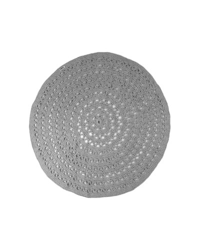 Rug Arab round light grey Large