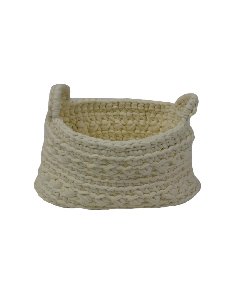 Crochet Basket XS in Ecru