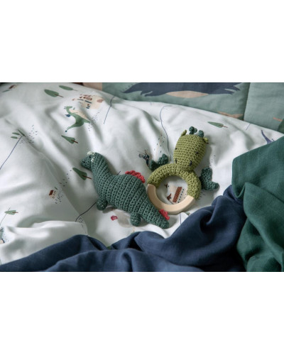 Crochet rattle, dragon