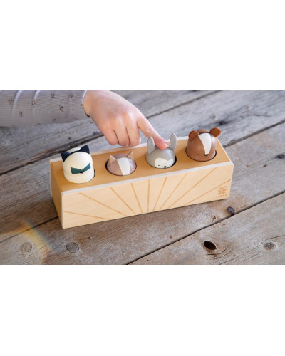 Wooden pop up toy, animals, Woodland