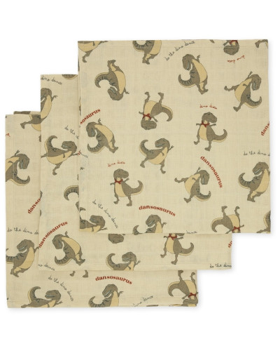 3 pack muslin cloth - Dansosaurus