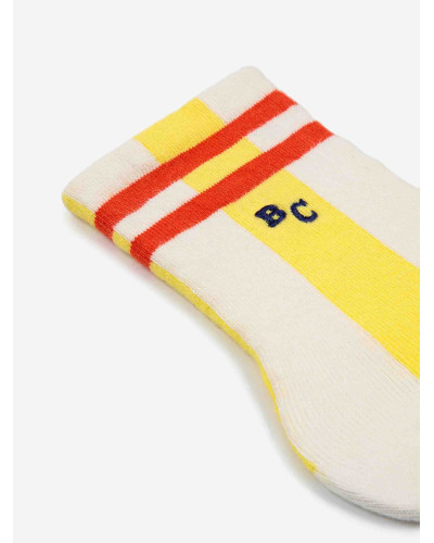 Yellow stripes long socks