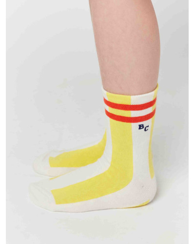 Yellow stripes long socks