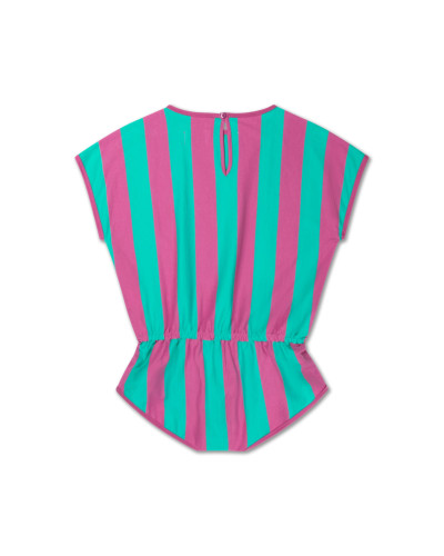 Playsuit azure block stripes