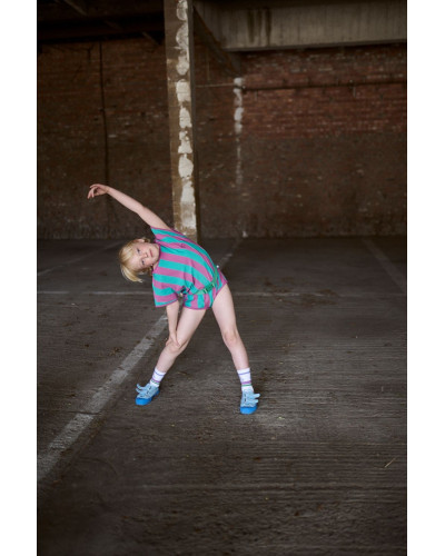 Playsuit azure block stripes