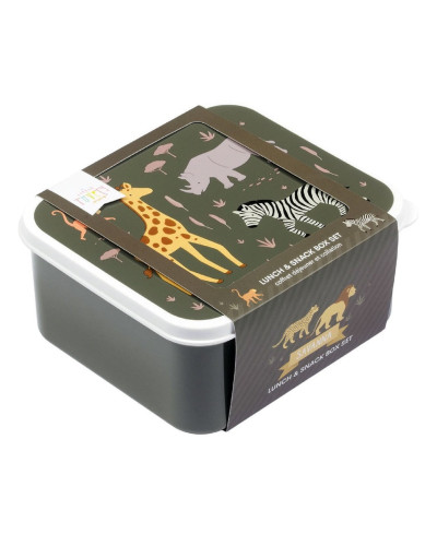 Lunch and  Snack Box Set of 4 - savannah
