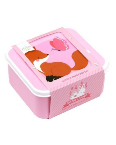 Lunch and  Snack Box Set of 4 - forest
