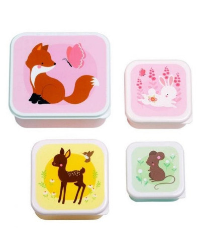 Lunch and  Snack Box Set of 4 - forest