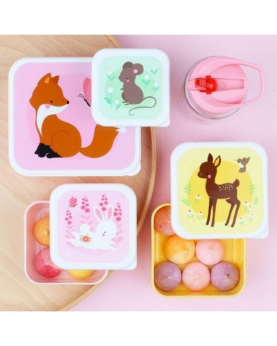 Lunch and  Snack Box Set of 4 - forest