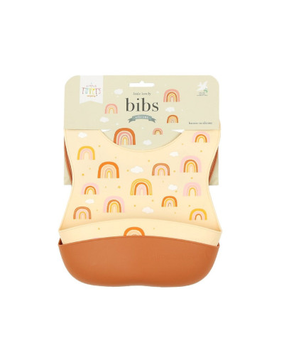 Silicone Bib Set of 2 - Rainbows