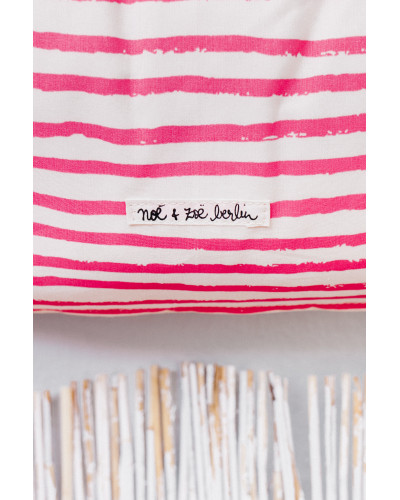 Storage basket S neon pink stars and stripes