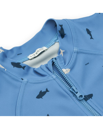 Max swimsuit short sleeves - Shark