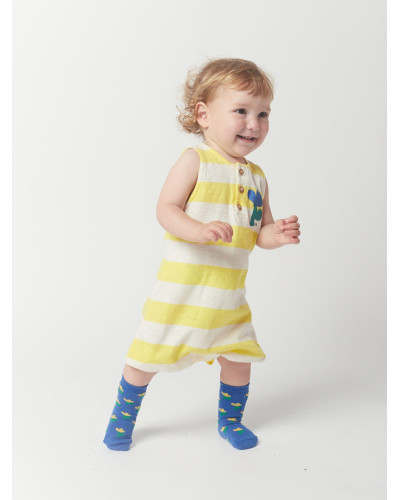 Yellow stripes playsuit