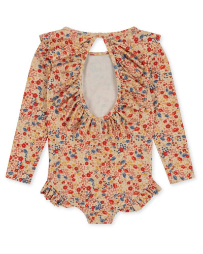 Manuca long sleeves frill swimsuit - viletta