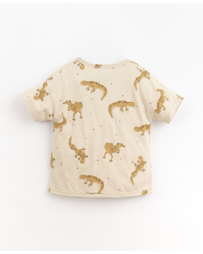 Printed T-shirt with pocket -luana