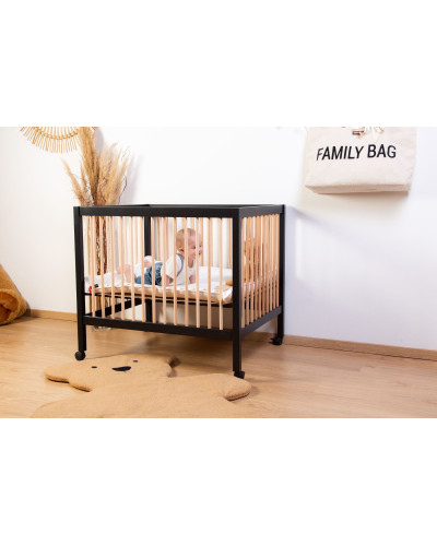 Playpen 97 Wood - black/naturel