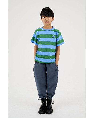 T- shirt warm marine block stripe
