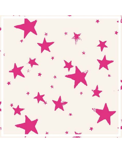 Storage basket S neon pink stars and stripes