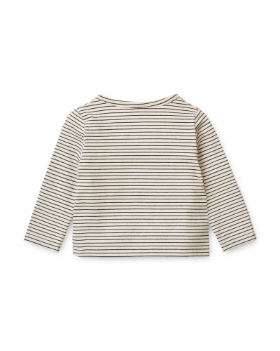 Tadeo stripe wrap cardigan - navy