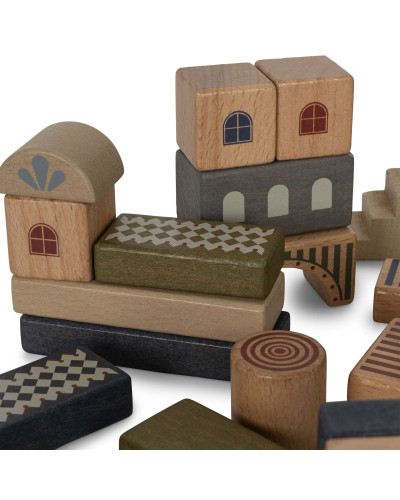 Wooden building blocks