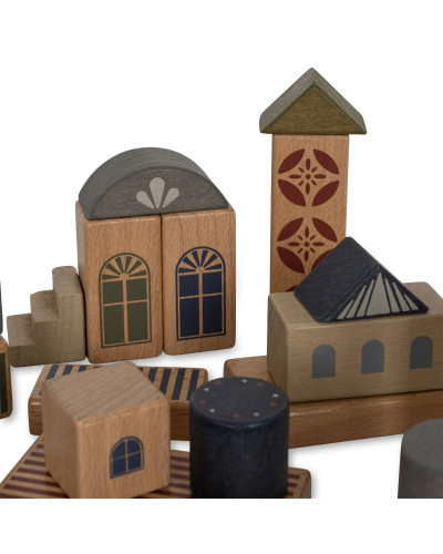 Wooden building blocks
