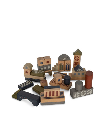 Wooden building blocks
