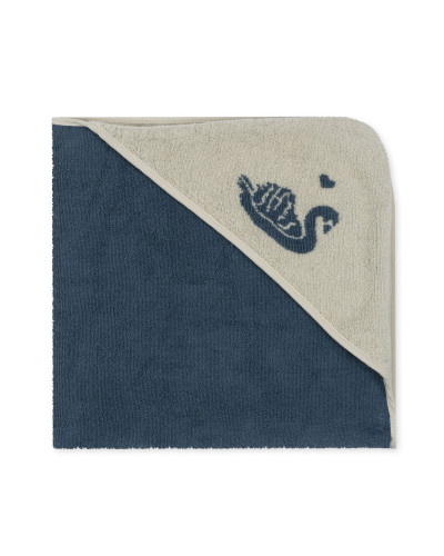 Terry hooded towel - swan