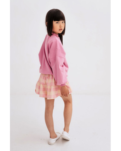 Skirt short - sand pink bb check