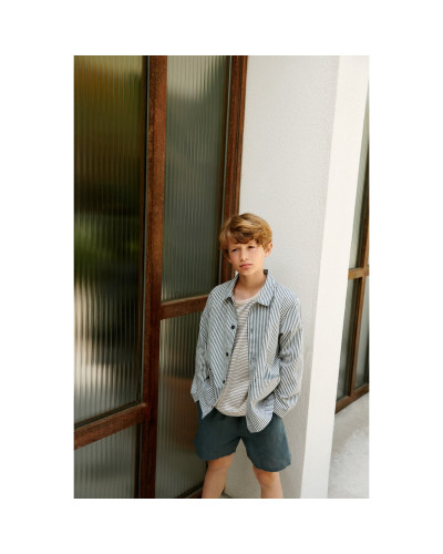 Tage linen shorts - whale blue