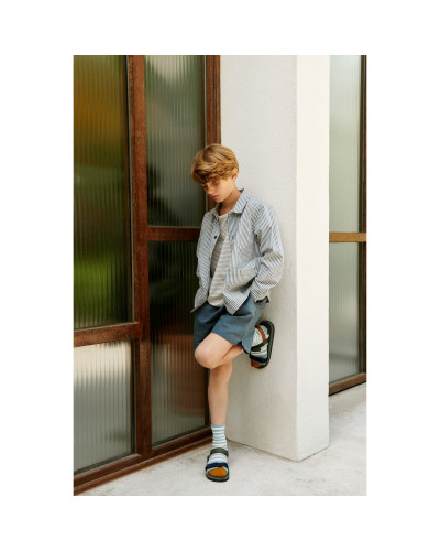 Tage linen shorts - whale blue