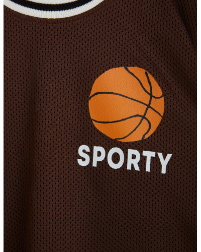 Basketball Mesh T-Shirt - brown