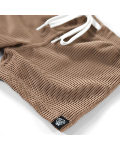 Chocolate Ribbed Swimshorts