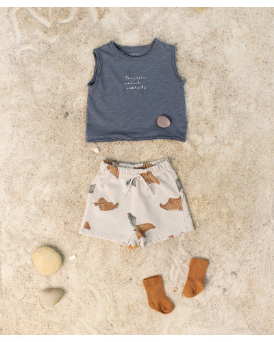 Sleeveless baby top - Sea
