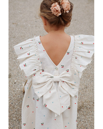 Evia bow dress - cherry coeur