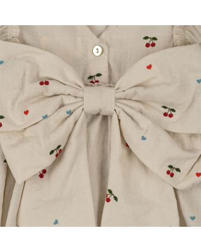 Evia bow dress - cherry coeur