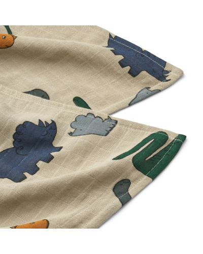 Lewis Muslin Cloth- Dinosaurs - 2pack