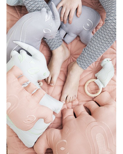 Elephant music mobile - blush