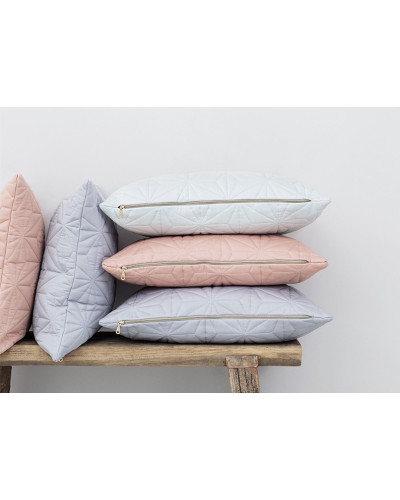 Quilted rectangular cushion grey