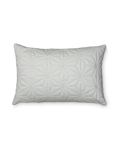 Quilted rectangular cushion grey