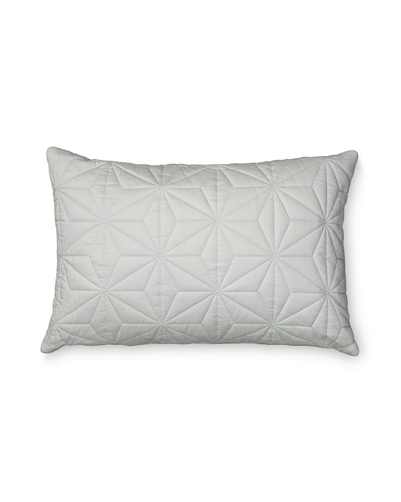 Quilted rectangular cushion grey