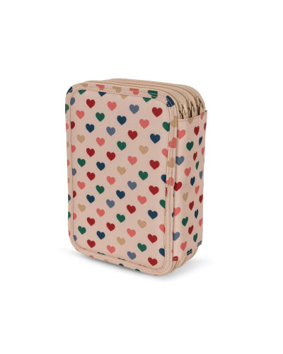 Clover maxi pencil case - coeur colore frappe