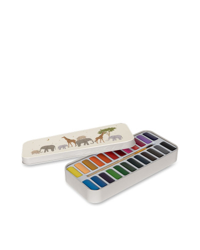 Water colors tin box