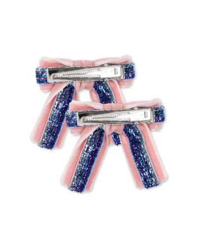 2 pack velvet bow hair clips