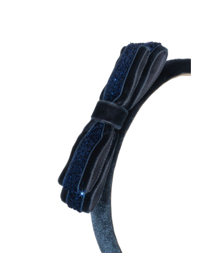 Velvet Hairbrace - navy