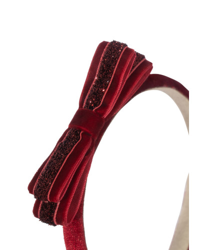 Velvet Hairbrace - red