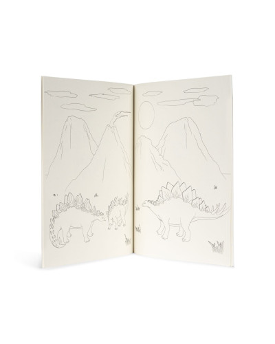 Coloring book and crayons - Dino