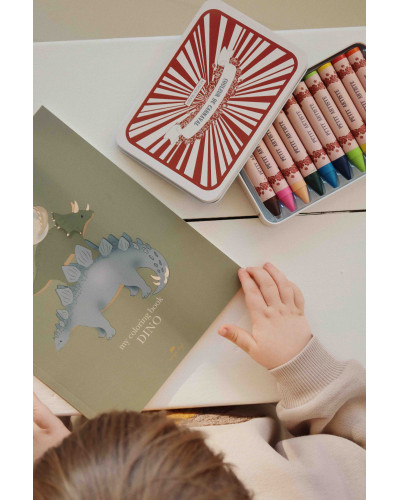 Coloring book and crayons - Dino