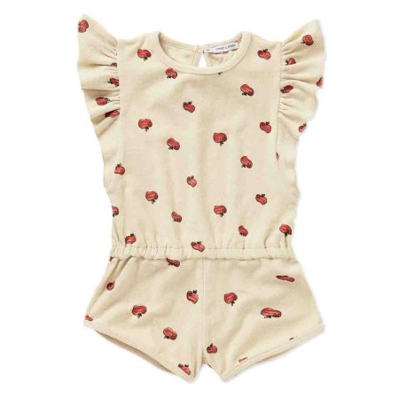 Terry Jumpsuit apple print