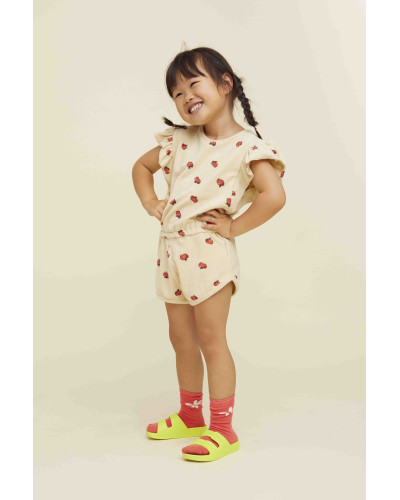 Terry Jumpsuit apple print
